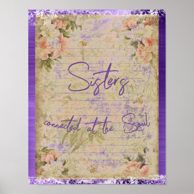 Affiche Soeurs connectées à la citation Soul (Devant)