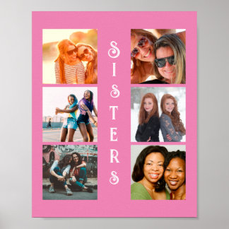 Affiche Soeurs modernes personnalisées 6 Collage photo