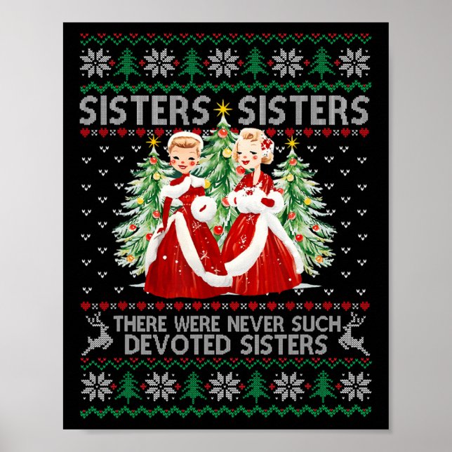 Affiche Soeurs White Christmas Movie Xmas Snow Holiday Pa (Devant)