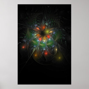 Affiche Soft and tenderness fractal fantasy flowers