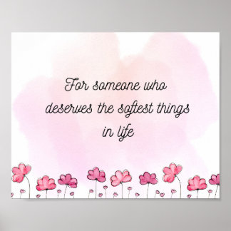 Affiche Soft Floral Wall Art Aesthetic Quote Print