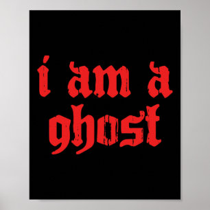 Affiche Soft Grunge Je Suis Un Fantôme Halloween