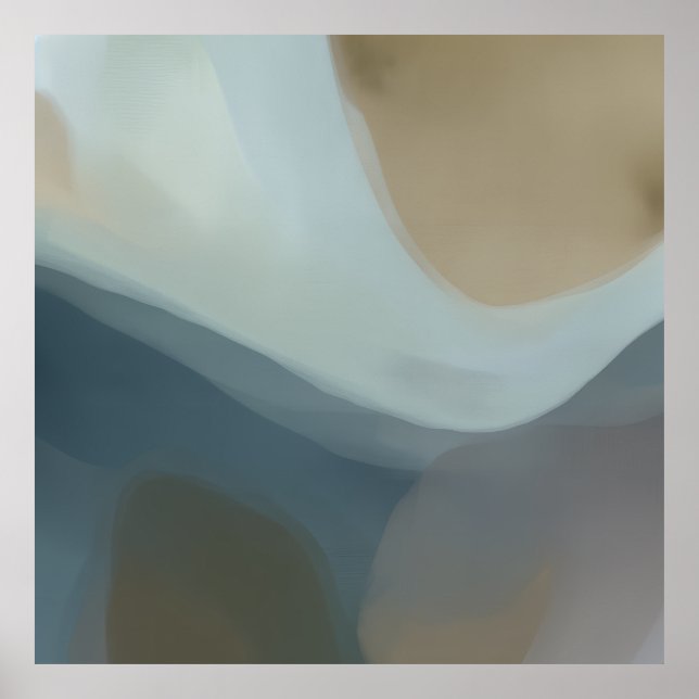 Affiche Soft Horizon Abstract Art (Devant)