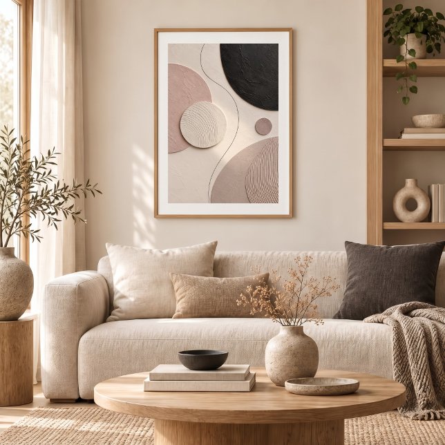 Affiche Soft Orbit | Minimal Abstract Plaster Art Print (Créateur téléchargé)