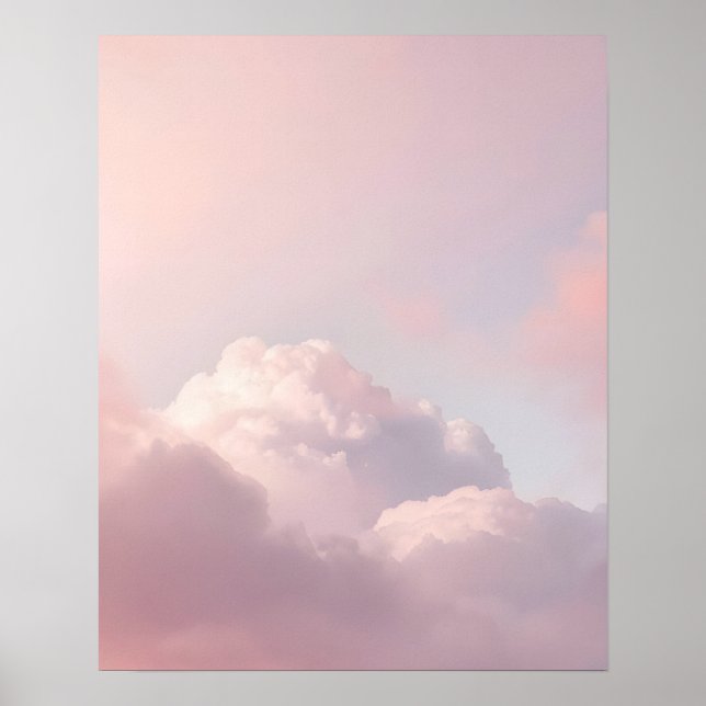 Affiche Soft Pastel Cloud Sky Art Print (Devant)