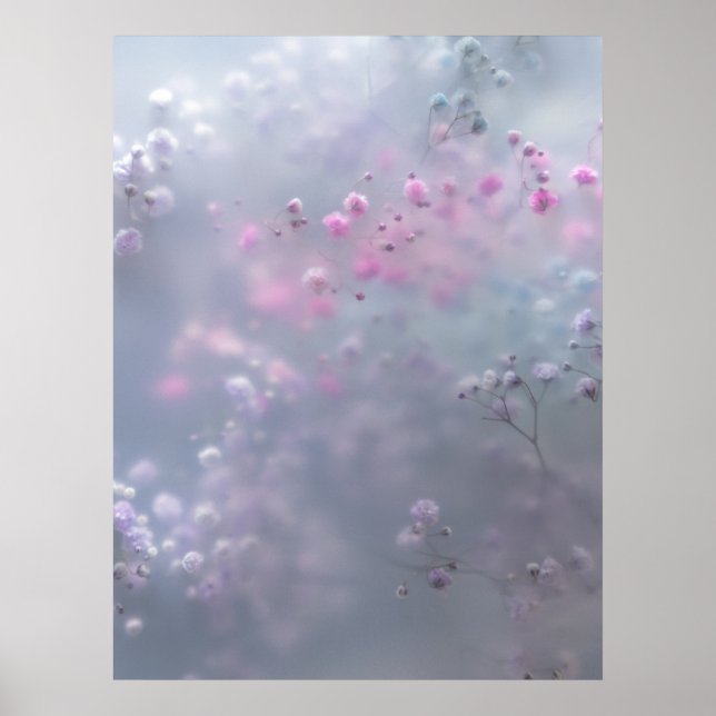 Affiche Soft pastel flowers in dreamy blur  (Devant)