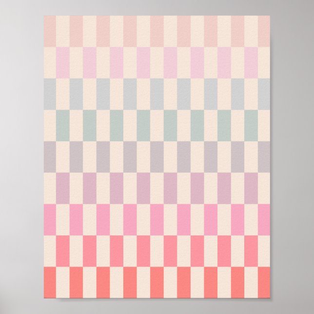 Affiche Soft Pastel Stripes 02 (Devant)