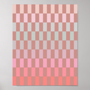 Affiche Soft Pastel Stripes 03 Cinnamon