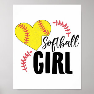 Affiche Softball Girl   Trainer Team Sport Gift Idea