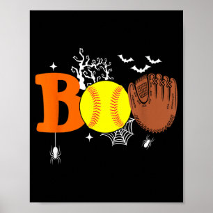 Affiche Softball Halloween effrayant Softball Halloween