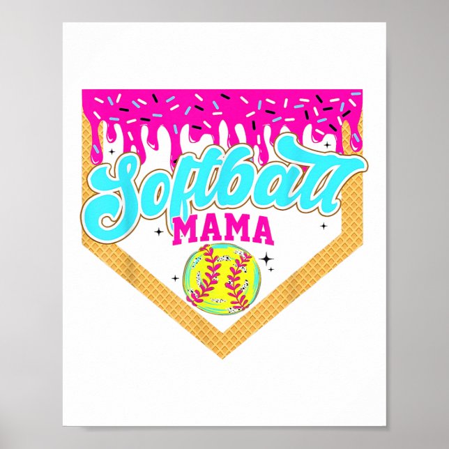 Affiche Softball Mama Driam Cream Jeu Jour Sof (Devant)