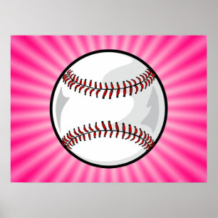 Affiche Softball rose