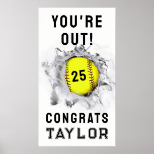 Affiche Softball Senior Night Graduation