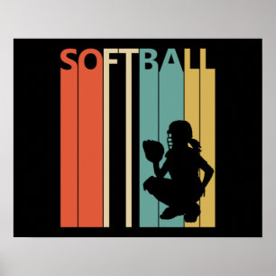 Affiche Softball vintage