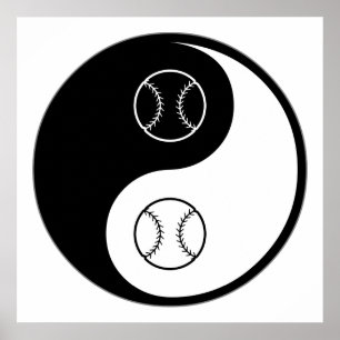 Affiche Softball Yin Yang