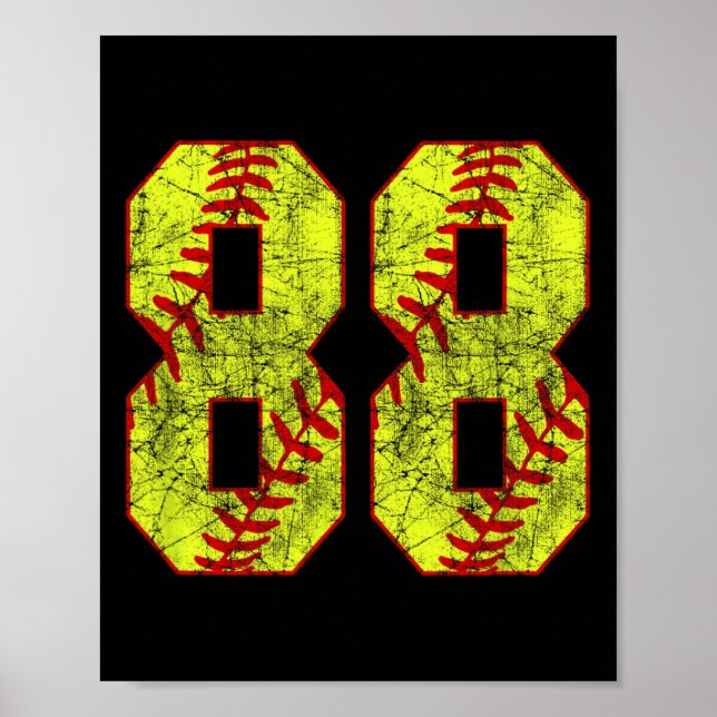 Affiche Softll #88 Fastpitch Softll Maman Numéro 88 Joueus (Devant)