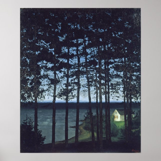 Affiche Sohlberg Fishermans Cottage Paysage Peinture (Devant)