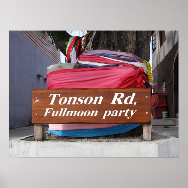 Affiche Soi Tonson, Koh Phangan ... Fullmoon Party (Devant)