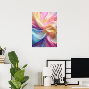 Affiche Soie pastel colorée