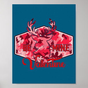 Affiche Soin Saint-Valentin Nk Camo Buck Cerf Chasse Saint