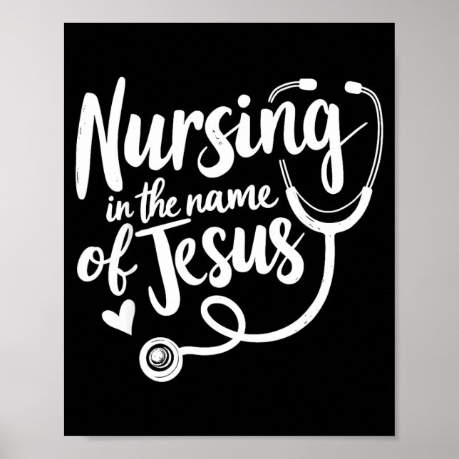 Affiche Soins au nom de l'infirmière chrétienne jésus  (Devant)