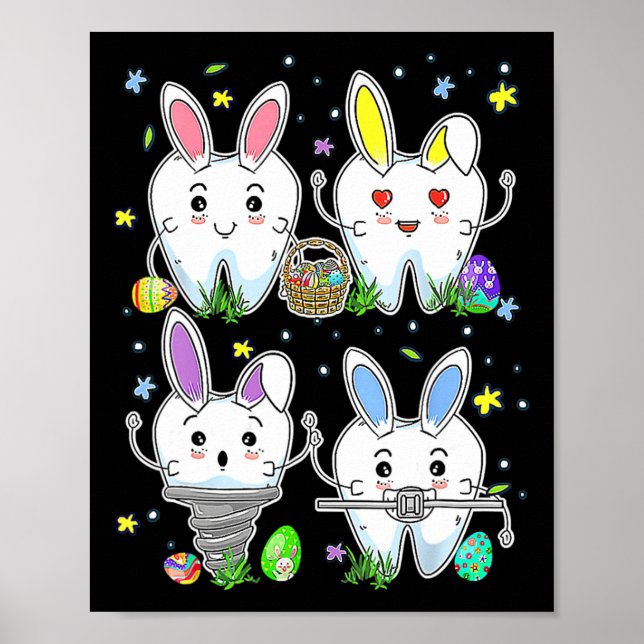 Affiche Soins dentaires mignonnes Escouade dentaire Assist (Devant)