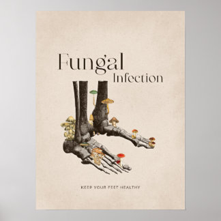 Affiche Soins des pieds pour infection fongique vintage