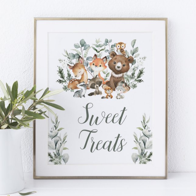 Affiche Soins doux Eucalyptus Woodland Bébé Animaux (Créateur téléchargé)