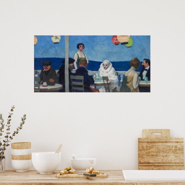 Affiche Soir Bleu | Edward Hopper | (Cuisine)