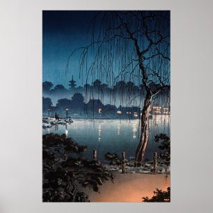 Affiche Soirée au parc Ueno par Tsuchiya Koitsu