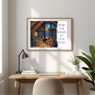 Affiche Soirée dans un lodge Sherpa Région du Mont Everest