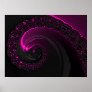 Affiche Soirée Dawn Magenta Art Spirituel Fractal