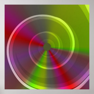 Affiche Soirée Dawn Psychedelic Hypnotic Swirl