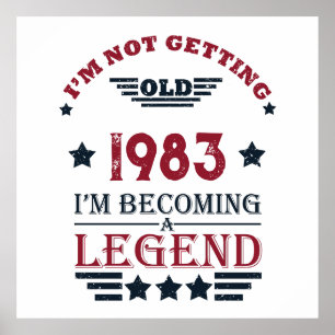 Affiche Soirée de 40 ans vintage personnalisée