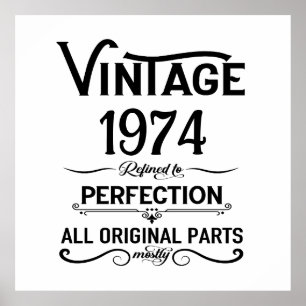 Affiche Soirée de 50 ans vintage personnalisée