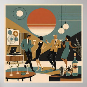 Affiche Soirée de danse Martini ambiance californienne du 
