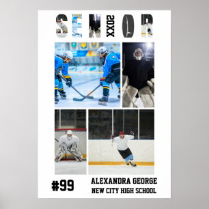 Affiche Soirée de fin d'études de hockey sur glace