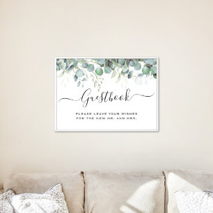 Affiche Soirée de mariage simple Eucalyptus Green