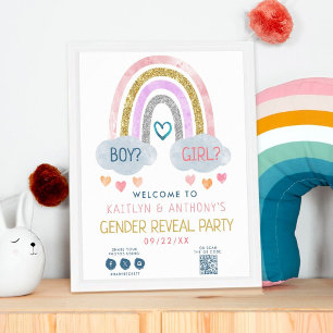 Affiche Soirée de Révélation de genre Little Rainbow