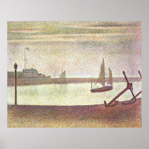 Affiche Soirée de Seurat au Port of Gravelines 1890