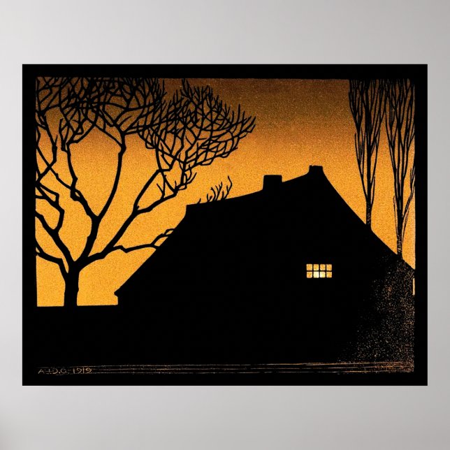 Affiche Soirée d'hiver (1919) par Julie de Graag (Devant)