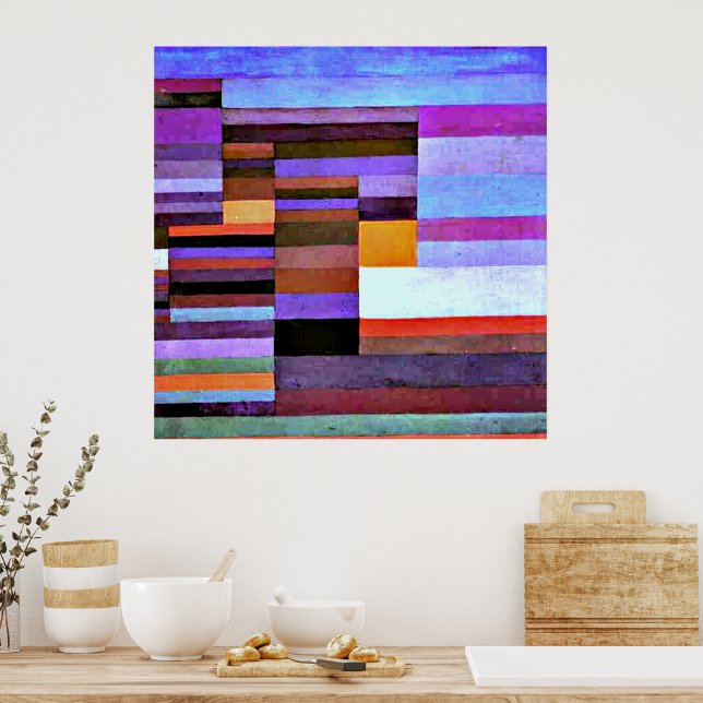 Affiche Soirée du feu, oeuvre de Paul Klee, (Cuisine)