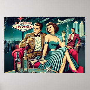 Affiche Soirée Martini Las Vegas Age Spatial
