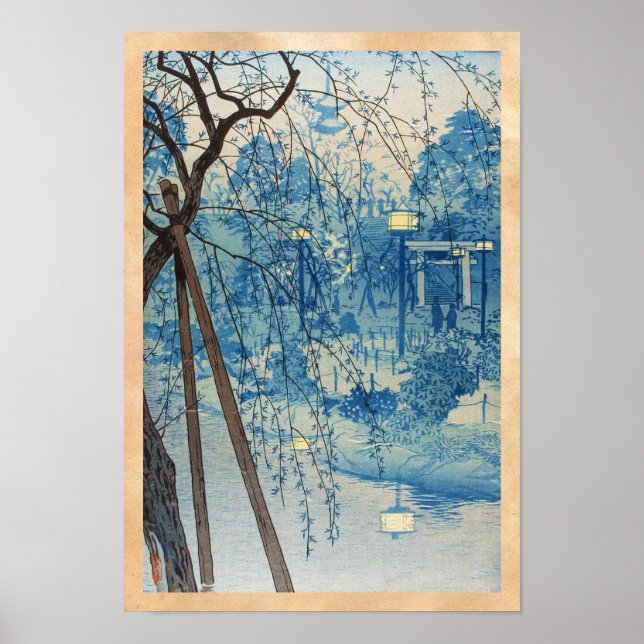 Affiche Soirée Misty À Shinobazu Pond, Tokyo Kasamatsu (Devant)