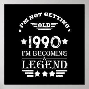 Affiche Soirée personnalisée vintage de 35 ans