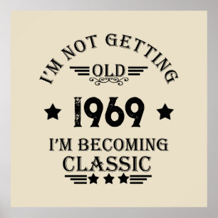 Affiche Soirée personnalisée vintage de 55 ans