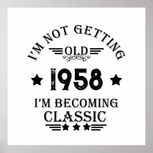 Affiche Soirée personnalisée vintage de 65e anniversaire