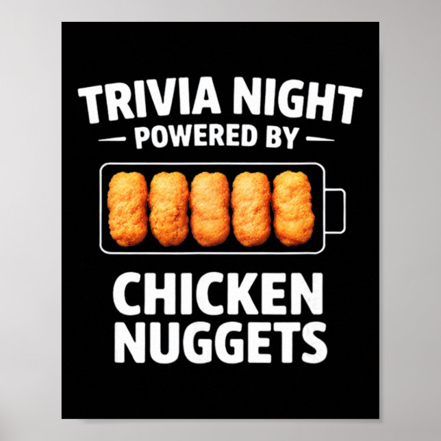 Affiche Soirée Quiz Propulsée Par Des Nuggets De Poulet  (Devant)