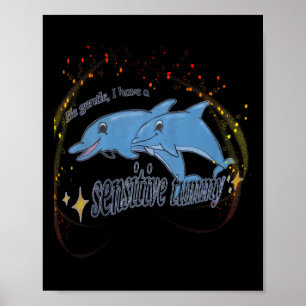 Affiche Sois Doux J'Ai Une Estomac Tummy Sensible