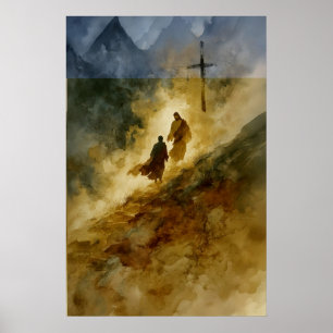 Affiche Sois Fort Et Courageux Josué 19 Mur Chrétien